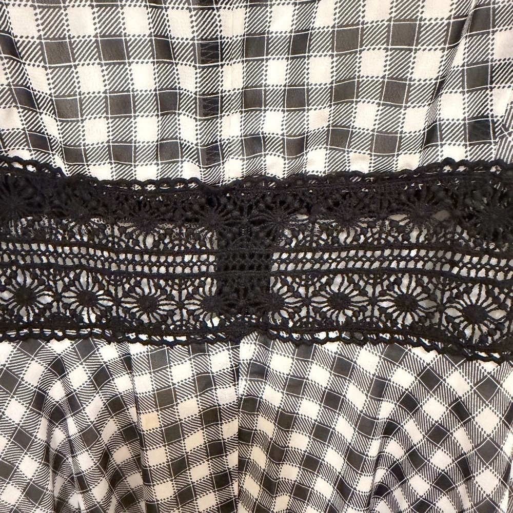 Nikibiki Black and White Lace Detail Dress M Y2K - Picture 3 of 8